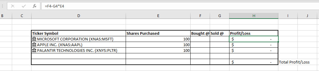 Stock Update Template